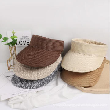 UNIQ sport cap Beach Hats for Women Wide Brim Roll-up Foldable Straw Sun Hat Visors